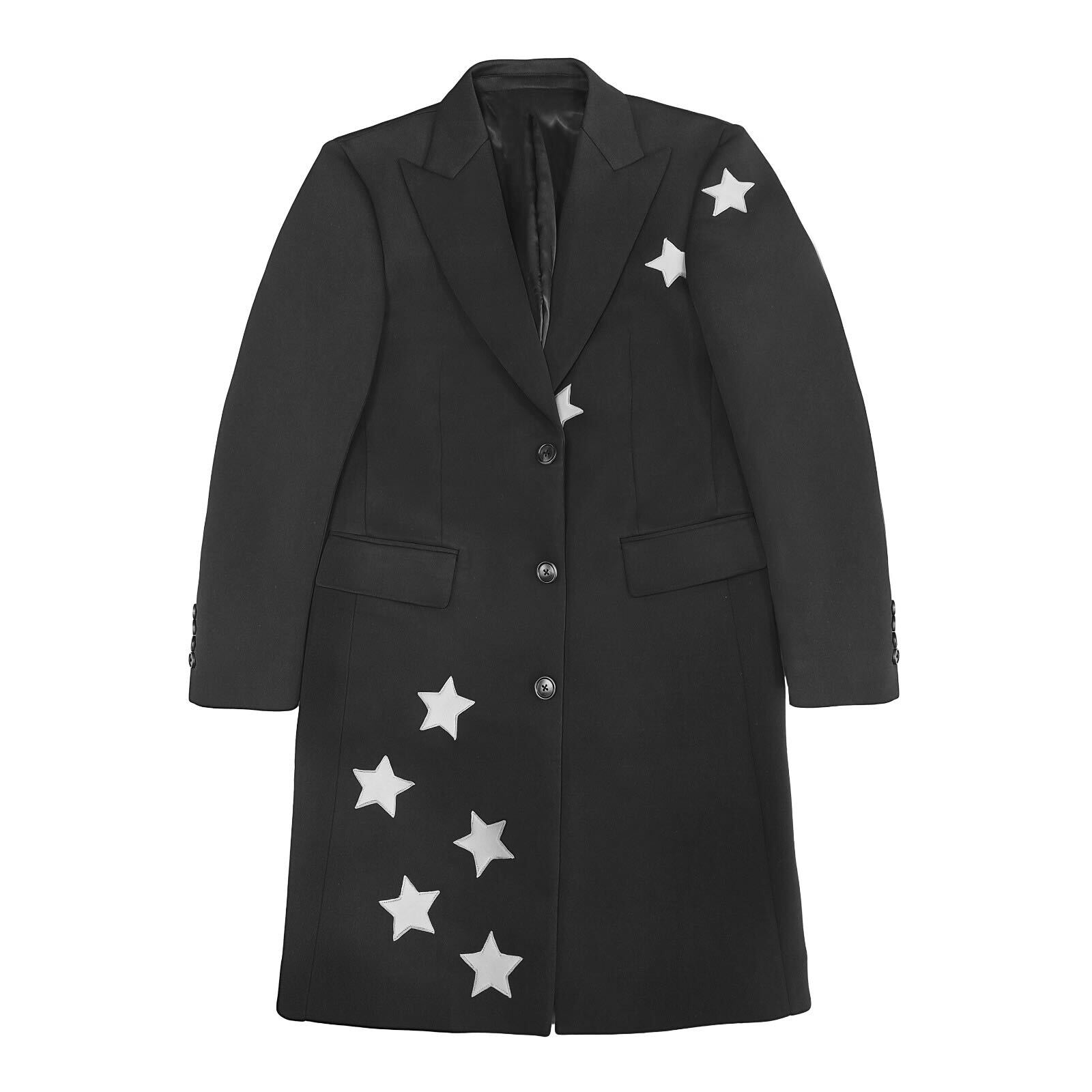 Overcoat - Black/White Stars